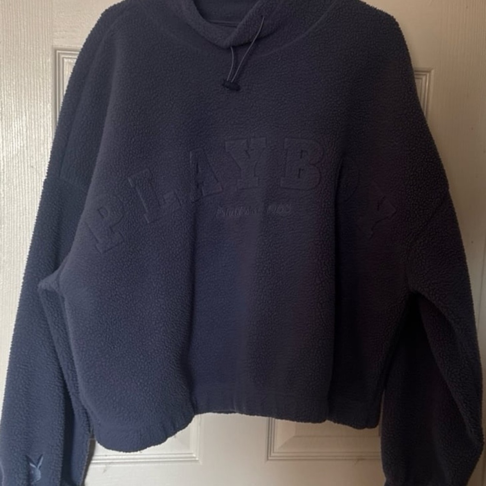 PLAYBOY Dark Blue Fleece Pullover